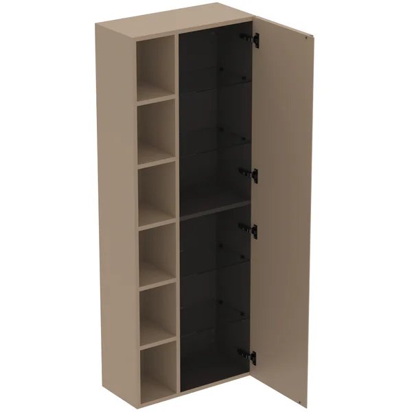 Alternate image of Ideal Standard Finesse Wall Hung Tall Unit with Open Shelves - Handle-Less - 1 Door