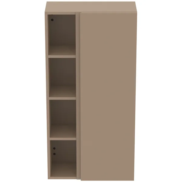 Additional image of Ideal Standard Finesse Wall Hung Tall Unit with Open Shelves - Handle-Less - 1 Door