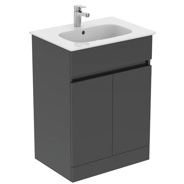 Additional image of Ideal Standard Eurovit+ Floorstanding Vanity Unit with Basin - 2 Door - 640 x 861mm