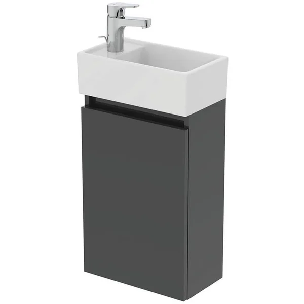 Additional image of Ideal Standard Eurovit+ Wall Hung Vanity Unit and I.Life-S Basin - 1 Door - 370 x 670mm