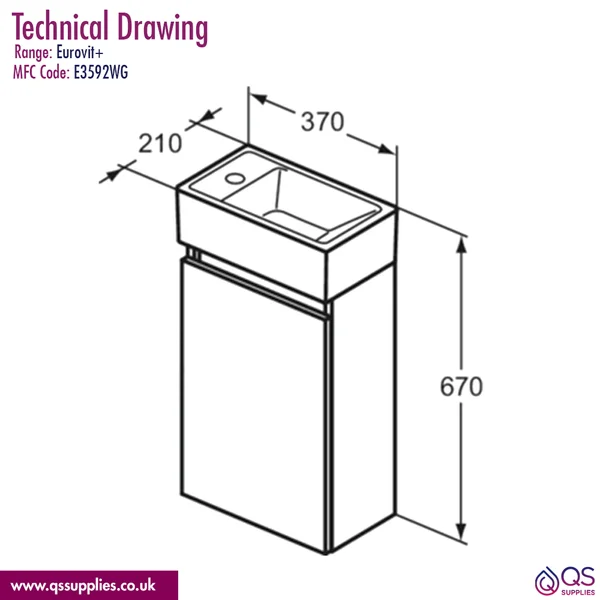 Technical drawing QS-V115782 / E3592WG