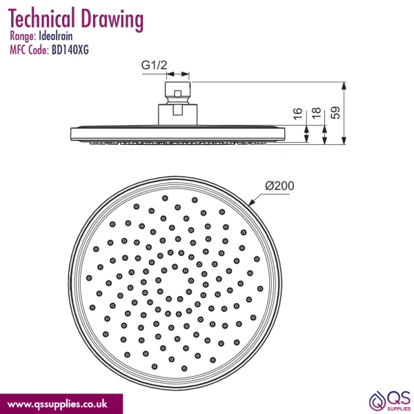 Technical drawing QS-V115188 / BD140XG