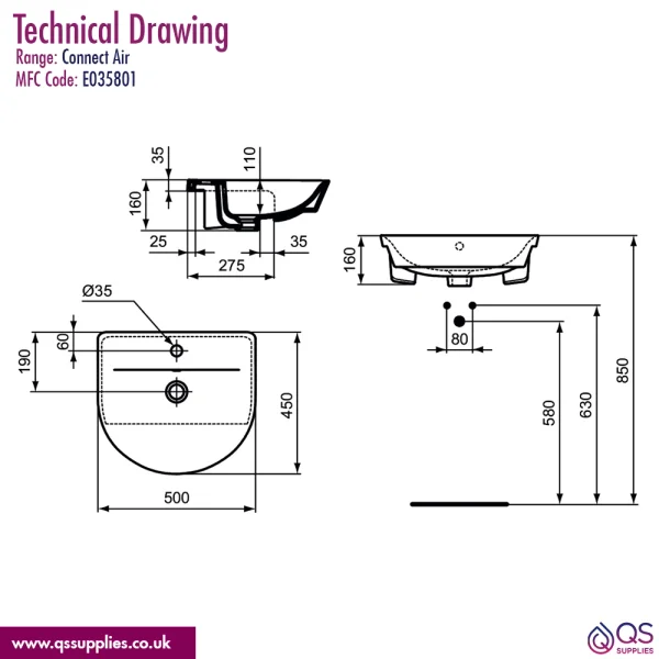 Technical drawing QS-V115189 / E035801