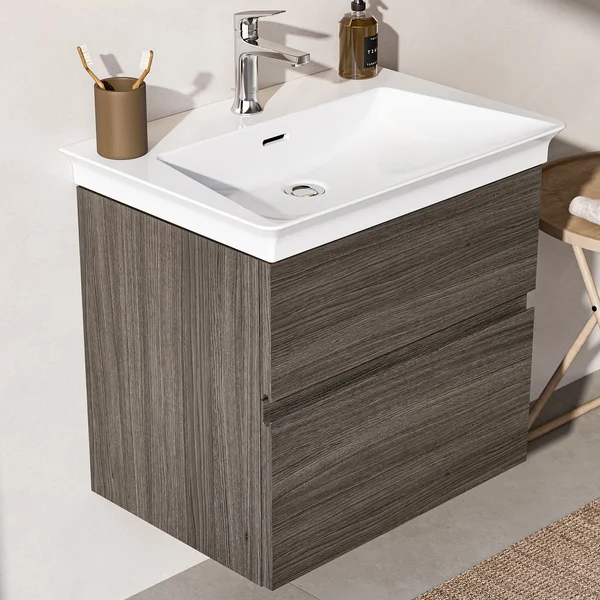 Alternate image of Ideal Standard Finesse Wall Hung Vanity Unit - Handle-Less - 2 Drawers - 550mm High