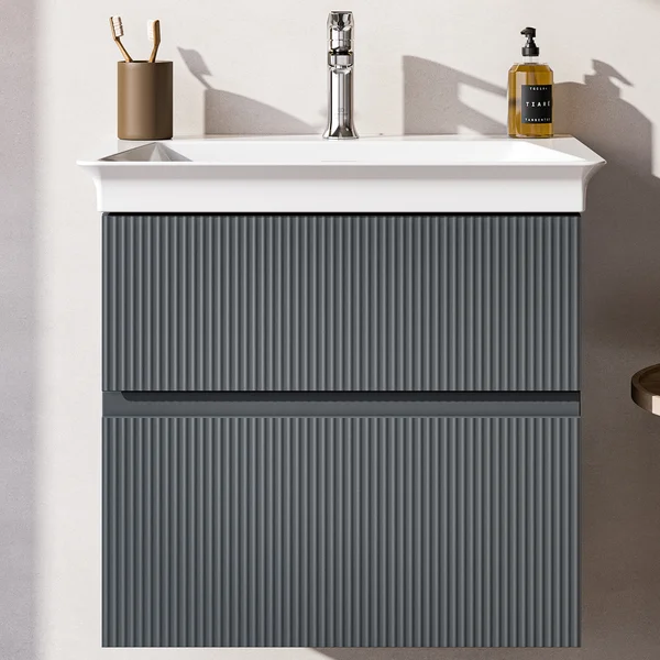 Alternate image of Ideal Standard Finesse Wall Hung Vanity Unit - Handle-Less - 2 Drawers - 550mm High