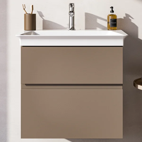 Alternate image of Ideal Standard Finesse Wall Hung Vanity Unit - Handle-Less - 2 Drawers - 550mm High