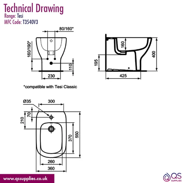 Technical drawing QS-V115179 / T3540V3