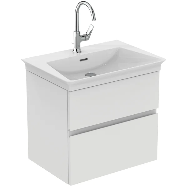Ideal Standard Finesse Wall Hung Vanity Unit - Handle-Less - 2 Drawers - 550mm High