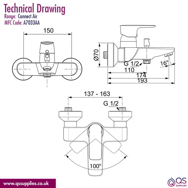 Technical drawing QS-V110694 / A7033AA