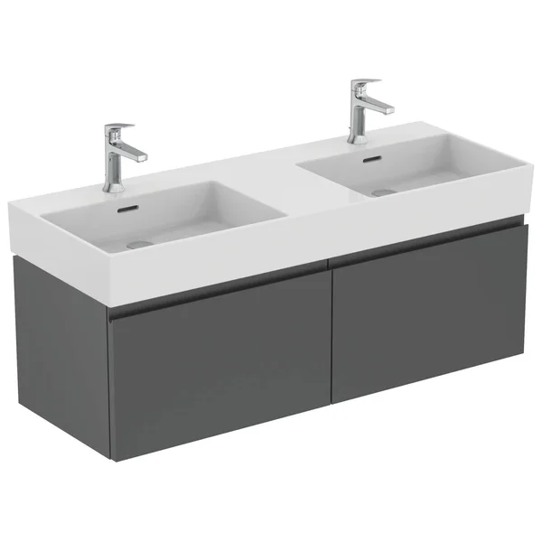 Additional image of Ideal Standard Finesse Wall Mounted Basin Unit - Handle-Less - 2 Drawer - 1200 x 375mm
