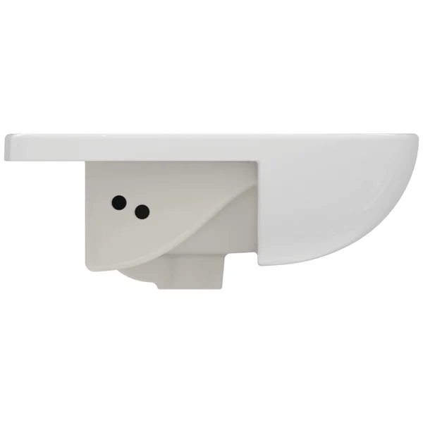 Additional image of Ideal Standard Tesi 1 Taphole Semi Countertop Washbasin with Overflow - Glossy White - 550 x 450mm