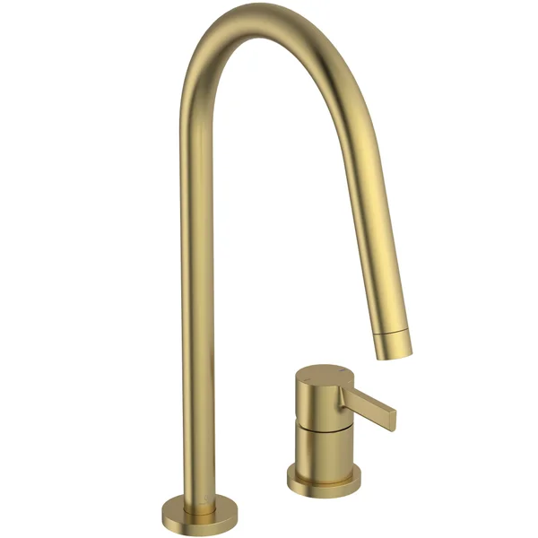 Ideal Standard Gusto 2 Hole Kitchen Mixer Tap with C-Shaped Spout - Stick Handle - Deck Mounted