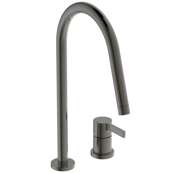 Additional image of Ideal Standard Gusto 2 Hole Kitchen Mixer Tap with C-Shaped Spout - Stick Handle - Deck Mounted