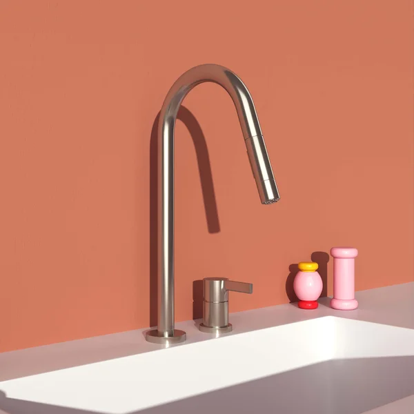 Alternate image of Ideal Standard Gusto Pull Out Kitchen Mixer Tap with C-Shaped Spout - Dual Spray Modes