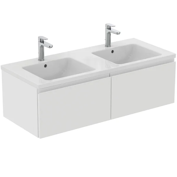 Alternate image of Ideal Standard Finesse Double Wall Mounted Vanity Unit - 2 Drawers - 1200 x 370mm