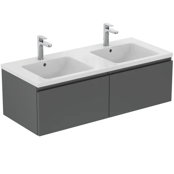 Additional image of Ideal Standard Finesse Double Wall Mounted Vanity Unit - 2 Drawers - 1200 x 370mm