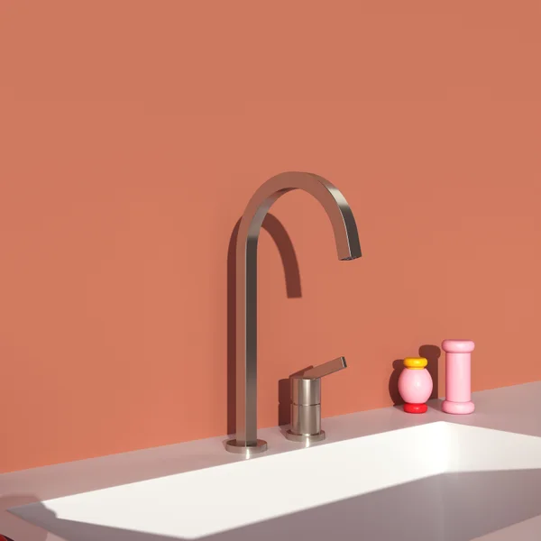Alternate image of Ideal Standard Gusto Square C-Shaped Kitchen Mixer Tap - Lever Handle