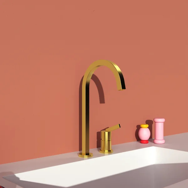 Alternate image of Ideal Standard Gusto Square C-Shaped Kitchen Mixer Tap - Lever Handle