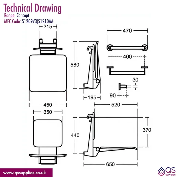 Technical drawing QS-V115202 / S1209V3|S1210AA