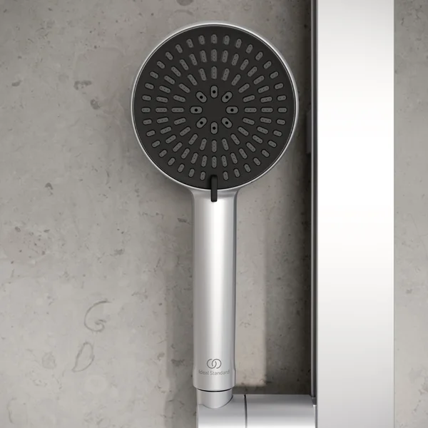 Additional image of Ideal Standard Idealrain ALU+ Round Shower Handset - 100 x 232mm
