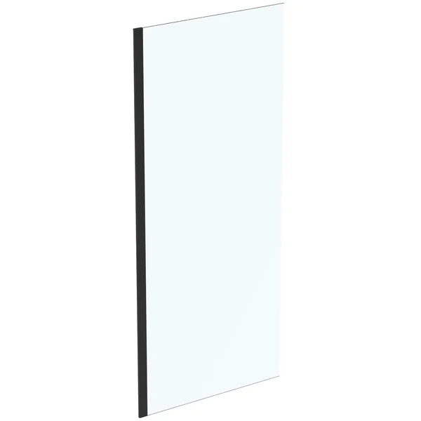 Ideal Standard Connect-2 Frameless Walk in Shower Screen - Silk Black Aluminium Profile