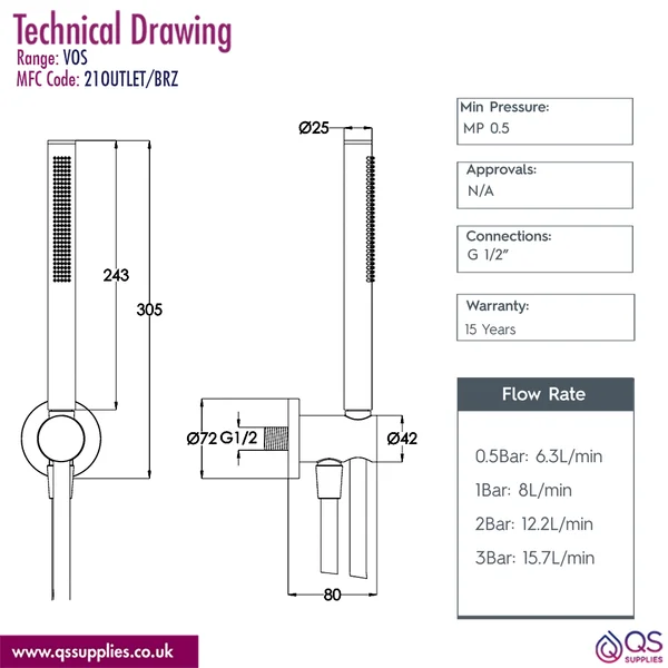 Technical drawing QS-V103562 / 21OUTLET/BRZ