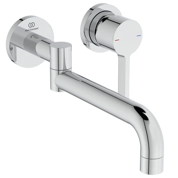 Ideal Standard Gusto Wall Mounted Kitchen Sink Mixer Tap - 2 Hole - Swivel Spout