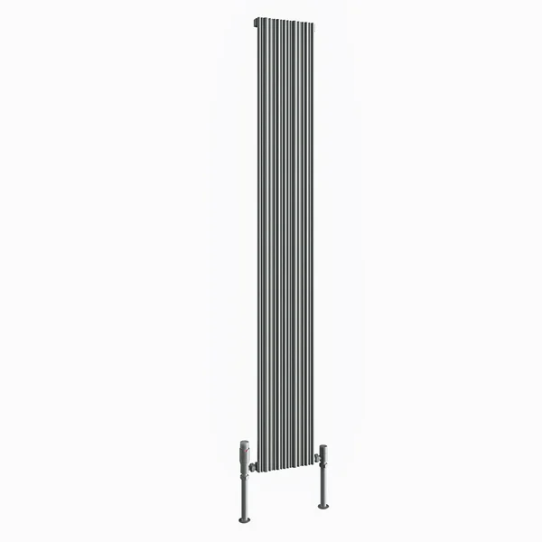 Additional image of Kartell K-Rad Quebec Designer Vertical Tubes Radiator - Aluminium - 1775mm High
