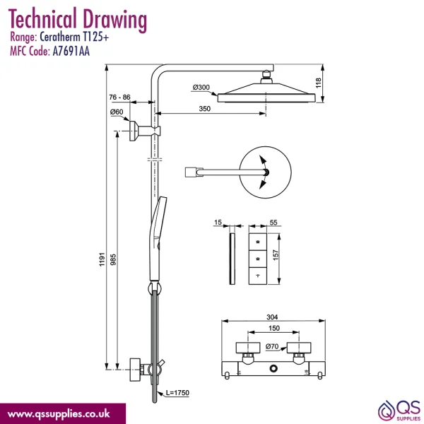 Technical drawing QS-V115200 / A7691AA