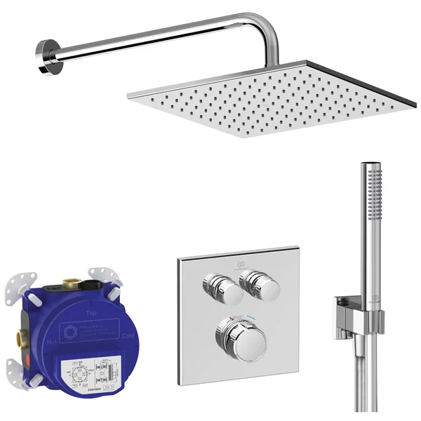 Ideal Standard Ceratherm Navigo Thermostatic Built-In Square Concealed Shower Set