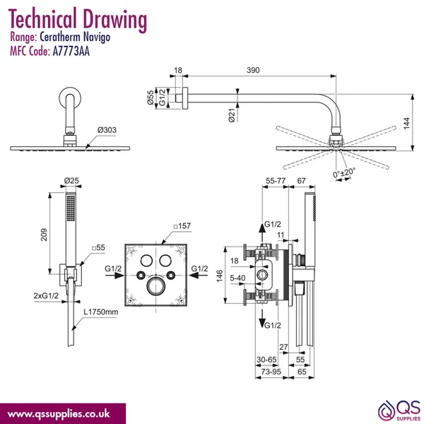 Technical drawing QS-V115204 / A7773AA