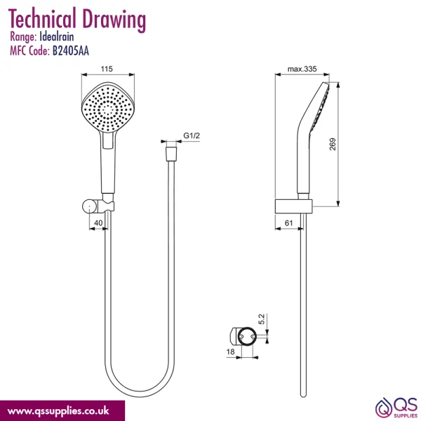 Technical drawing QS-V115212 / B2405AA
