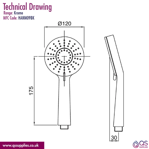 Technical drawing QS-V115787 / HANM09BK