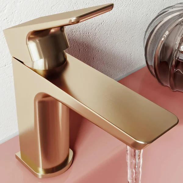 Alternate image of Methven Wai Basin Mixer Tap with Long Spout and Press Top Waste - Flat Handle - Deck Mounted