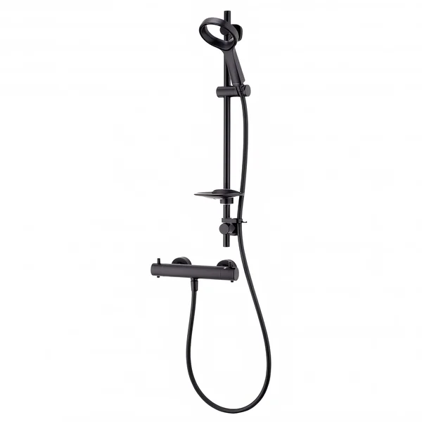 Additional image of Methven Aio-S Aurajet Exposed Thermostatic Bar Shower Valve and Slide Rail Kit with Soap Dish