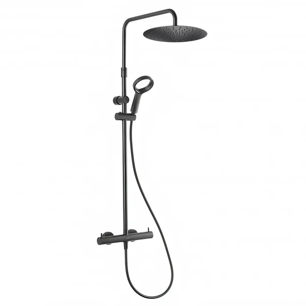 Additional image of Methven Aio-S Aurajet Round Thermostatic Exposed Bar Shower Valve and Rigid Riser