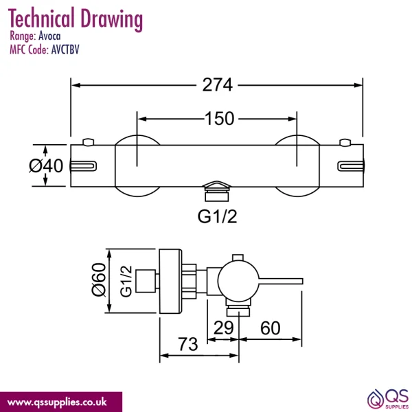 Technical drawing QS-V115216 / AVCTBV