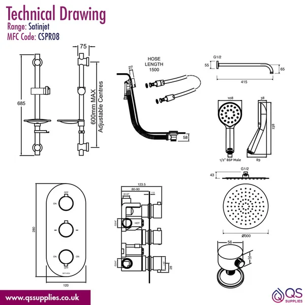 Technical drawing QS-V115208 / CSPR08