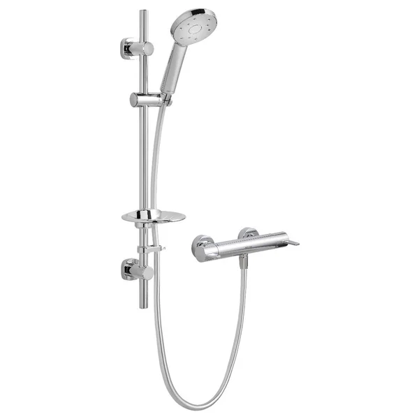 Alternate image of Methven Avoca Cool Touch Thermostatic Chrome Bar Shower Valve with Slide Rail Kit