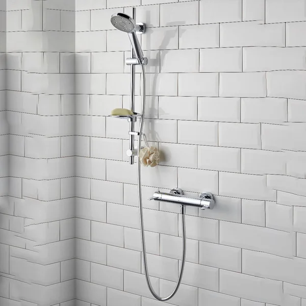 Alternate image of Methven Avoca Cool Touch Thermostatic Chrome Bar Shower Valve with Slide Rail Kit