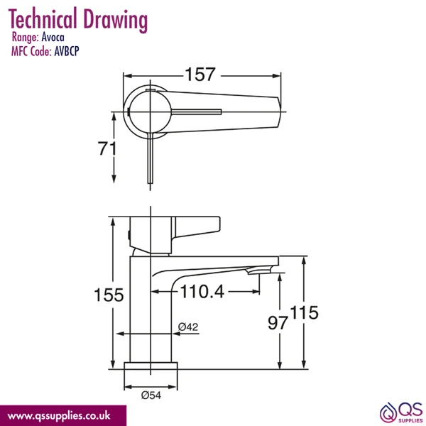 Technical drawing QS-V116324 / AVBCP