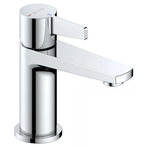Methven Avoca Basin Mixer Tap with Press Top Waste - Slim Lever Handle - Deck Mounted