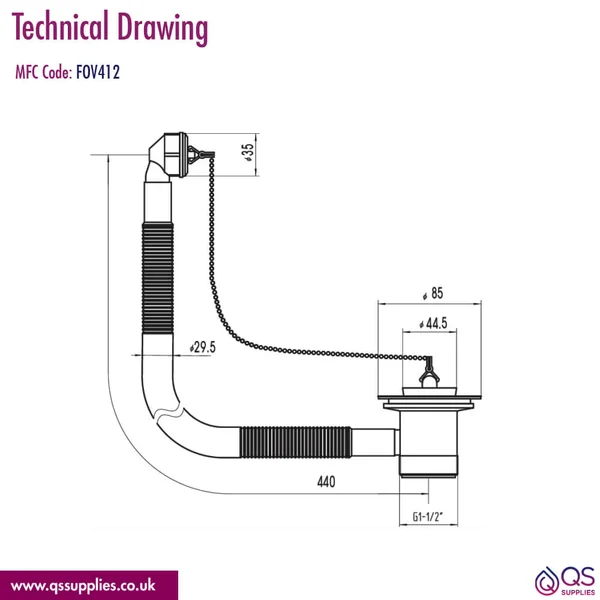 Technical drawing QS-V113778 / FOV412