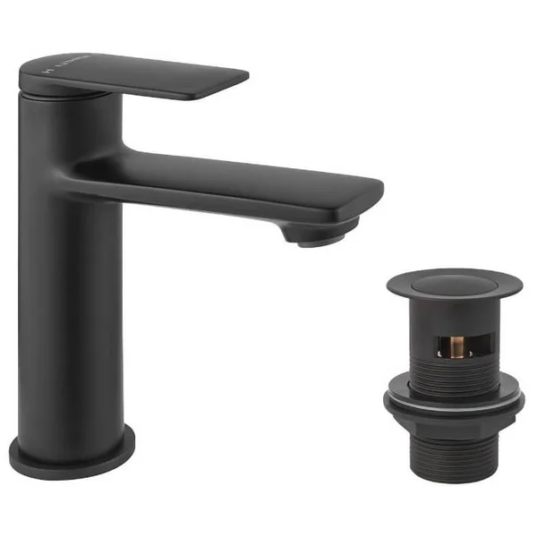Additional image of Methven Tasman Contemporary Mono Basin Mixer Tap with Press Top Waste - Flat Handle