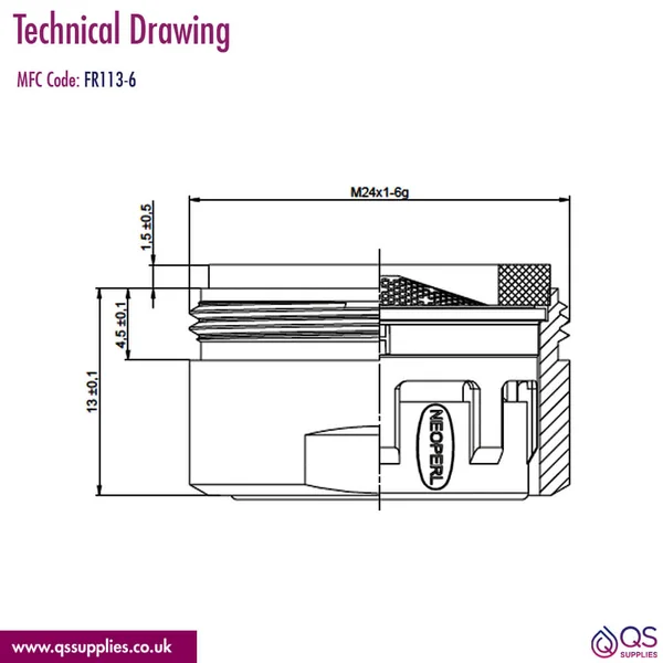 Technical drawing QS-V113781 / FR113-6