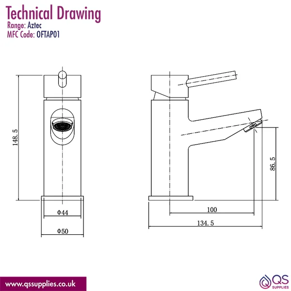 Technical drawing QS-V117288 / OFTAP01