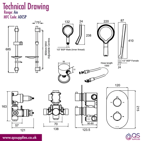 Technical drawing QS-V116326 / AOCSP