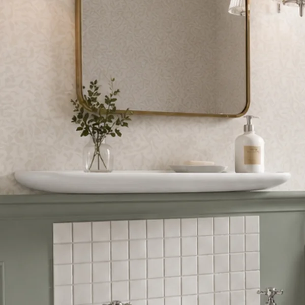 Additional image of Twyford Alcona White Wall Mounted Ceramic Shelf