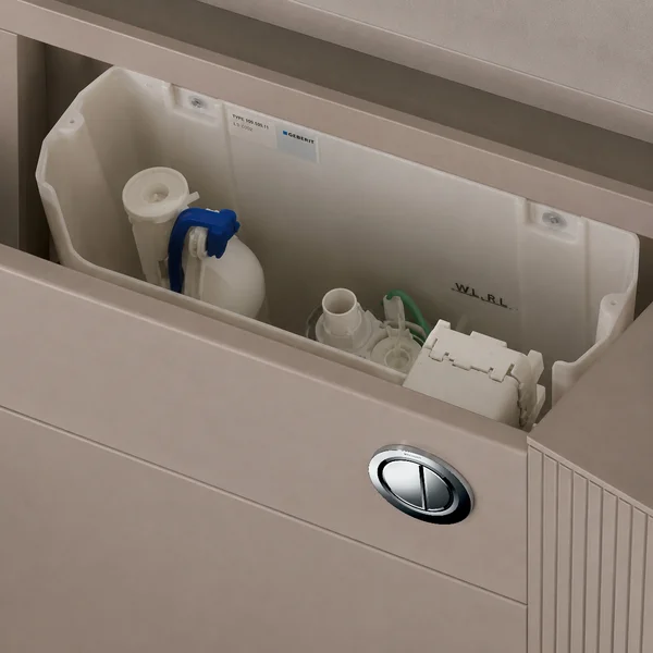 Additional image of Geberit Dual Flush Concealed Cistern with Button - 3 and 5.8 Litres - 464 x 132 x 355mm