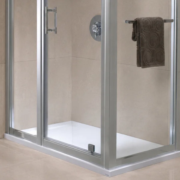 Alternate image of Twyford Flat-Top White Rectangular Shower Tray 40mm High - Acrylic Capped ABS